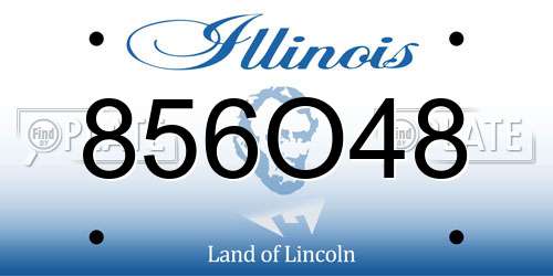 856O48 Illinois License Plate