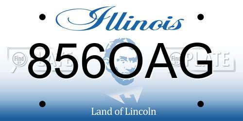 856OAG Illinois License Plate