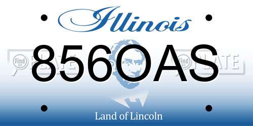 856OAS Illinois License Plate