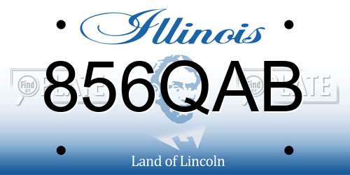 856QAB Illinois License Plate