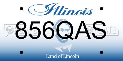856QAS Illinois License Plate
