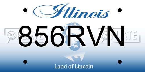 856RVN Illinois License Plate
