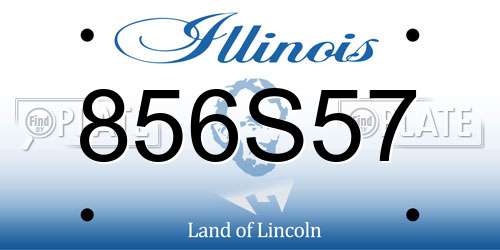 856S57 Illinois License Plate
