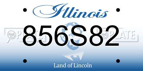 856S82 Illinois License Plate
