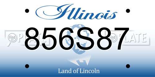 856S87 Illinois License Plate
