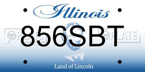 856SBT Illinois License Plate