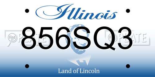 856SQ3 Illinois License Plate