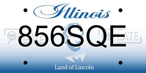 856SQE Illinois License Plate