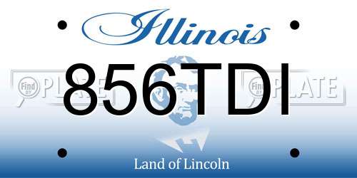 856TDI Illinois License Plate