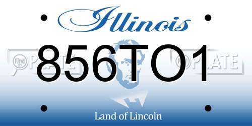 856TO1 Illinois License Plate