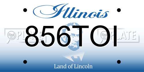 856TOI Illinois License Plate