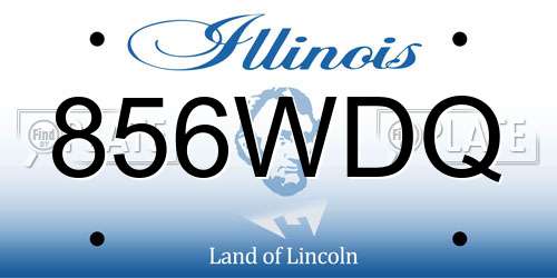 856WDQ Illinois License Plate