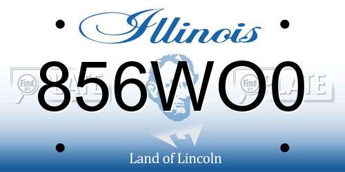 856WO0 Illinois License Plate