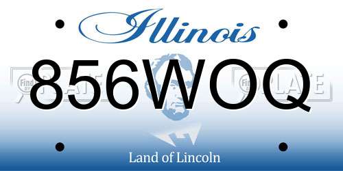 856WOQ Illinois License Plate