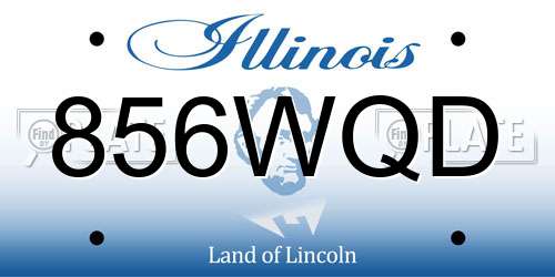 856WQD Illinois License Plate