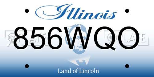 856WQO Illinois License Plate