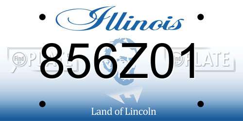856Z01 Illinois License Plate