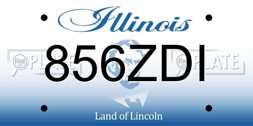 856ZDI Illinois License Plate