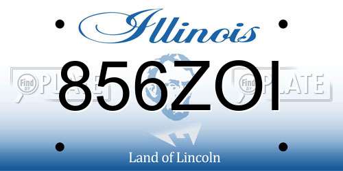 856ZOI Illinois License Plate
