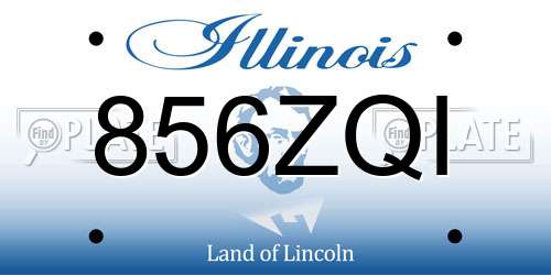 856ZQI Illinois License Plate