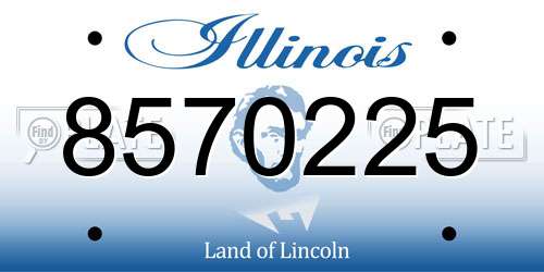 8570225 Illinois License Plate