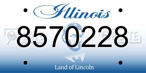 8570228 Illinois License Plate