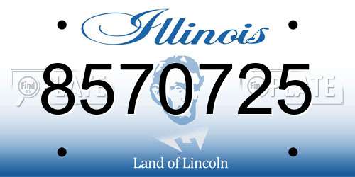 8570725 Illinois License Plate