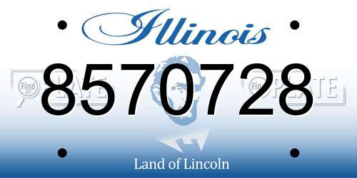 8570728 Illinois License Plate