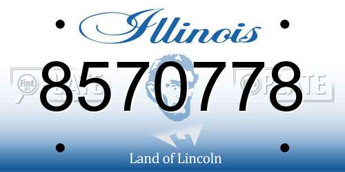 8570778 Illinois License Plate