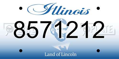 8571212 Illinois License Plate