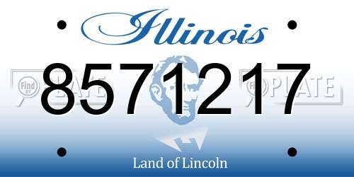 8571217 Illinois License Plate