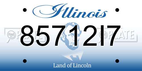 85712I7 Illinois License Plate