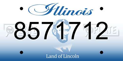 8571712 Illinois License Plate