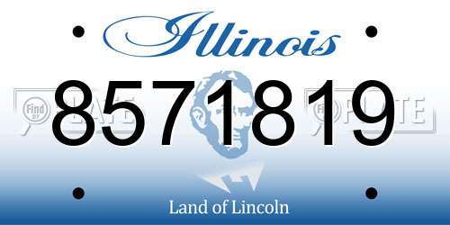 8571819 Illinois License Plate
