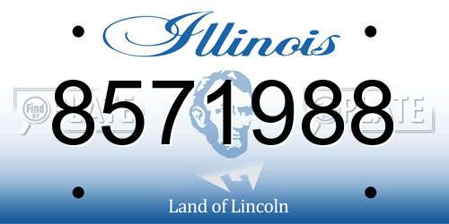 8571988 Illinois License Plate