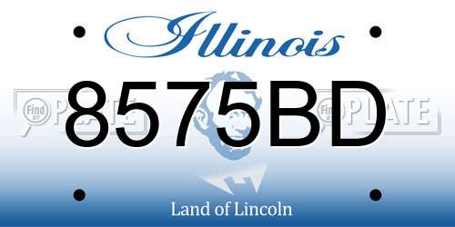 8575BD Illinois License Plate