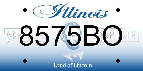 8575BO Illinois License Plate