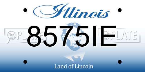 8575IE Illinois License Plate