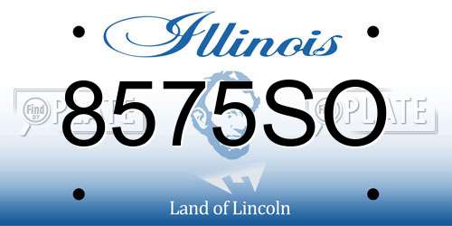 8575SO Illinois License Plate