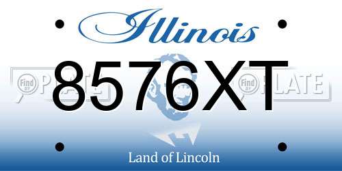 8576XT Illinois License Plate