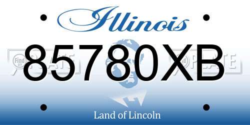 85780XB Illinois License Plate