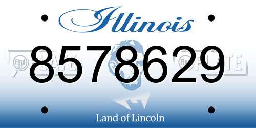 8578629 Illinois License Plate