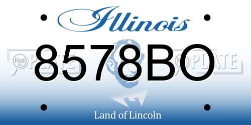 8578BO Illinois License Plate
