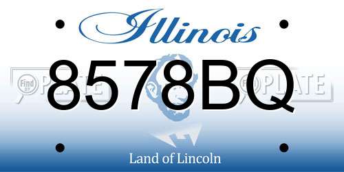 8578BQ Illinois License Plate