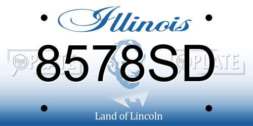 8578SD Illinois License Plate