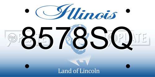 8578SQ Illinois License Plate