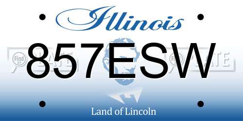 857ESW Illinois License Plate