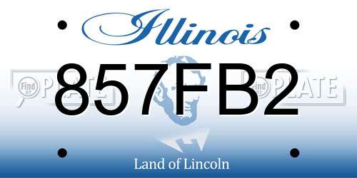 857FB2 Illinois License Plate
