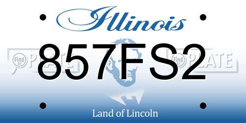 857FS2 Illinois License Plate