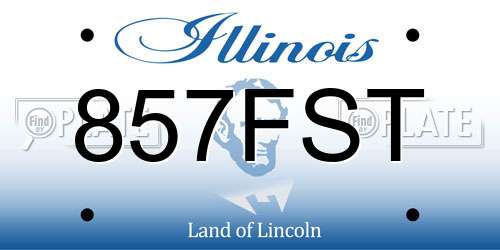 857FST Illinois License Plate